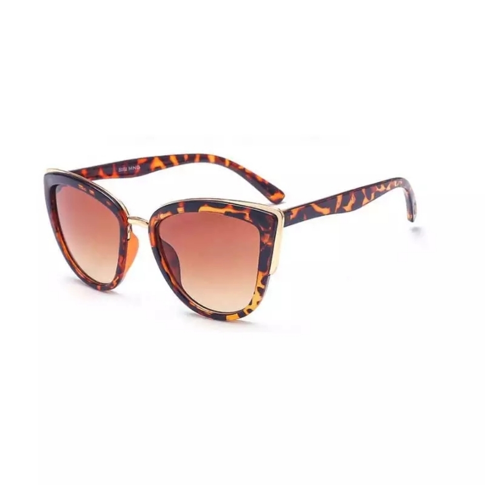 🍒 Black Leopard Retro Cat Eye 🐱 Sunglasses - Picture 5 of 14